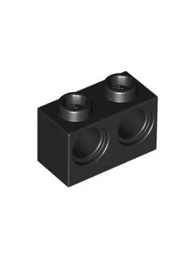 乐高/LEGO积木零件 3200026 32000 黑色 1x2 带2孔砖孔梁