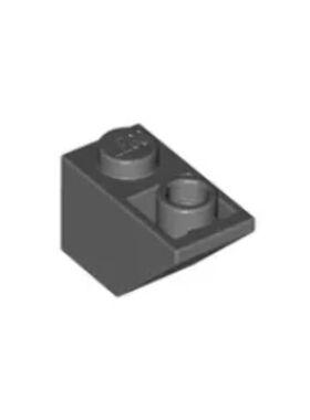 乐高/LEGO积木零件 4211096 3665 深灰色 1x2 斜坡面反向砖