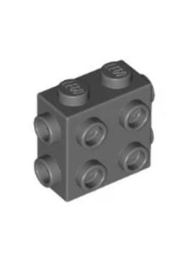 乐高/LEGO积木零件 6314192 67329 深灰色1×2×1三面带凸点砖