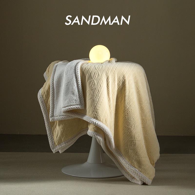 SANDMAN毛毯盖毯8字摩天轻奢高档保暖羊羔绒办公室午睡沙发小毯子