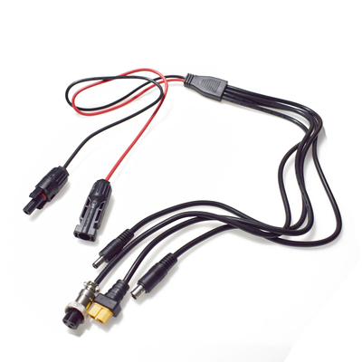 MC4转DC8020公/5521公/GX16三芯母/XT60母太阳能板户外电源连接线