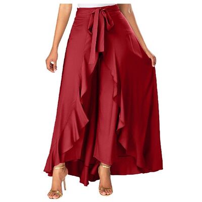Autumn Winter Ladies Casual Double Layer Wide Leg Culottes I