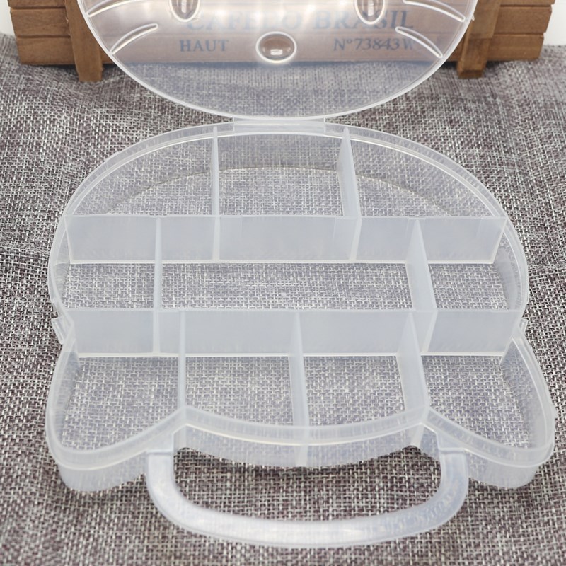 Clear Plastic Organizer Case Compartments Jewelry Beads Disp