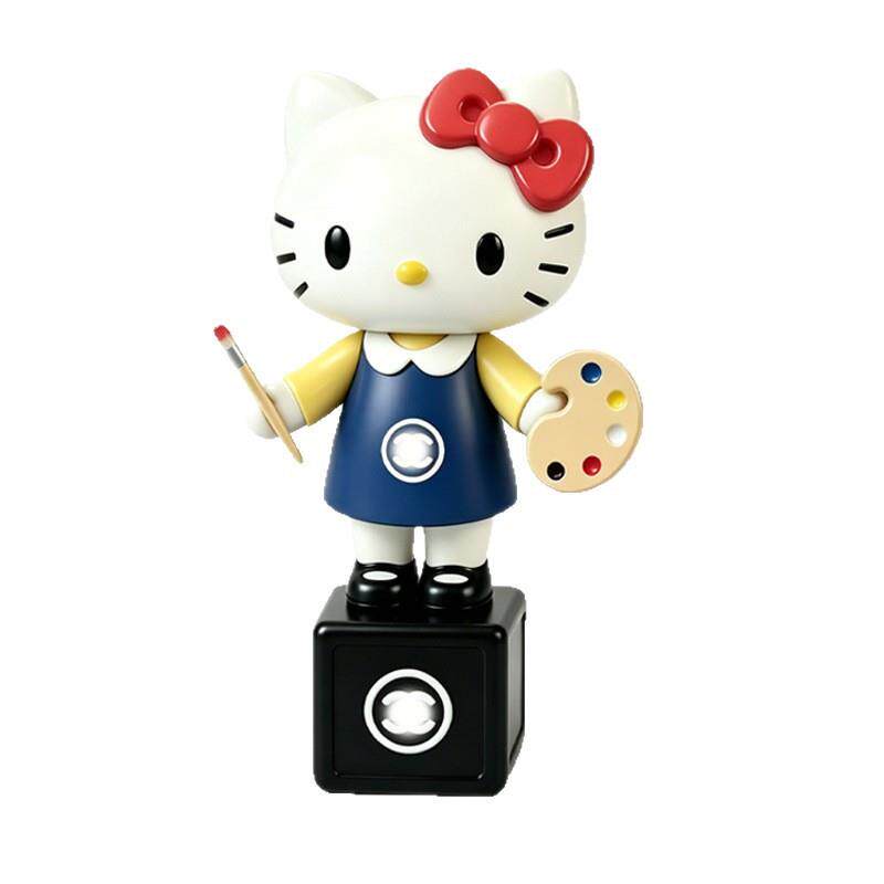 画家HelloKitty潮玩摆件卡通凯蒂猫客厅儿童房落地装饰送礼工艺品