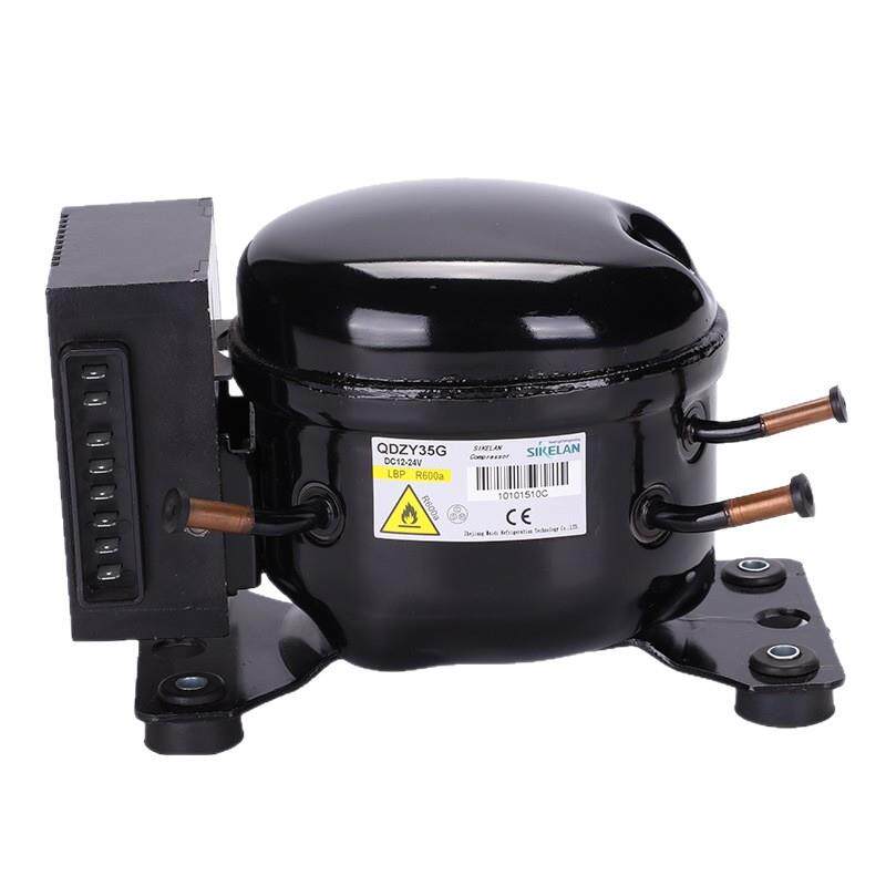 车载冰箱压缩机QDZY35G12/24VR600A迷你静音直流制冷压缩机