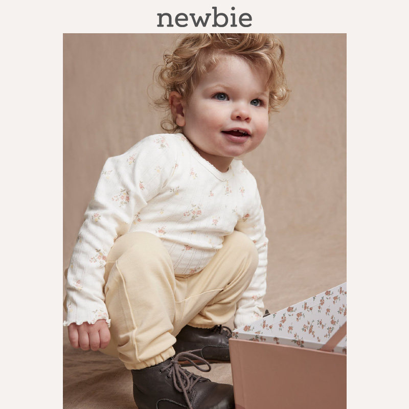 Newbie瑞典进口童装春夏儿童花卉连体衣包屁衣爬服