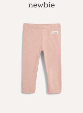 Newbie瑞典进口童装春夏婴儿新生儿粉色荷叶边打底裤