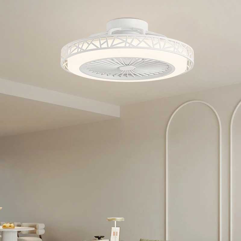 新款直销卧室家用吸顶风扇灯变频静音带遥控餐厅吊扇灯中山灯具8