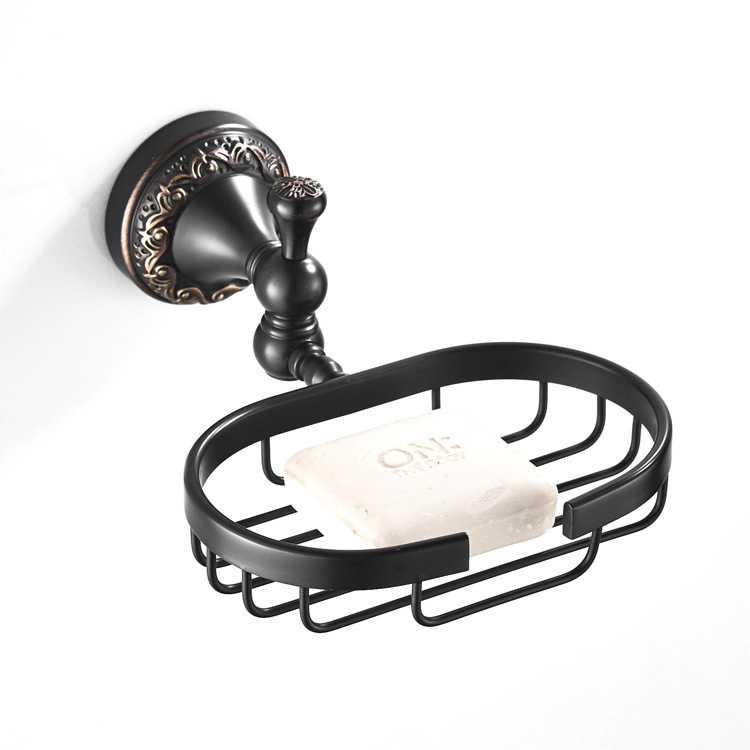 新款直销卫浴黄铜雕花酒店卫生间欧式香皂架子壁挂置物架浴室挂件