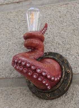 新款直销章鱼爪壁灯家居跨境饰品挂件花园庭院摆件家居装饰树脂工