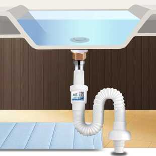 新款直销洗手盆下水管排水管子洗脸盆台下水器配件不锈钢漏水塞池