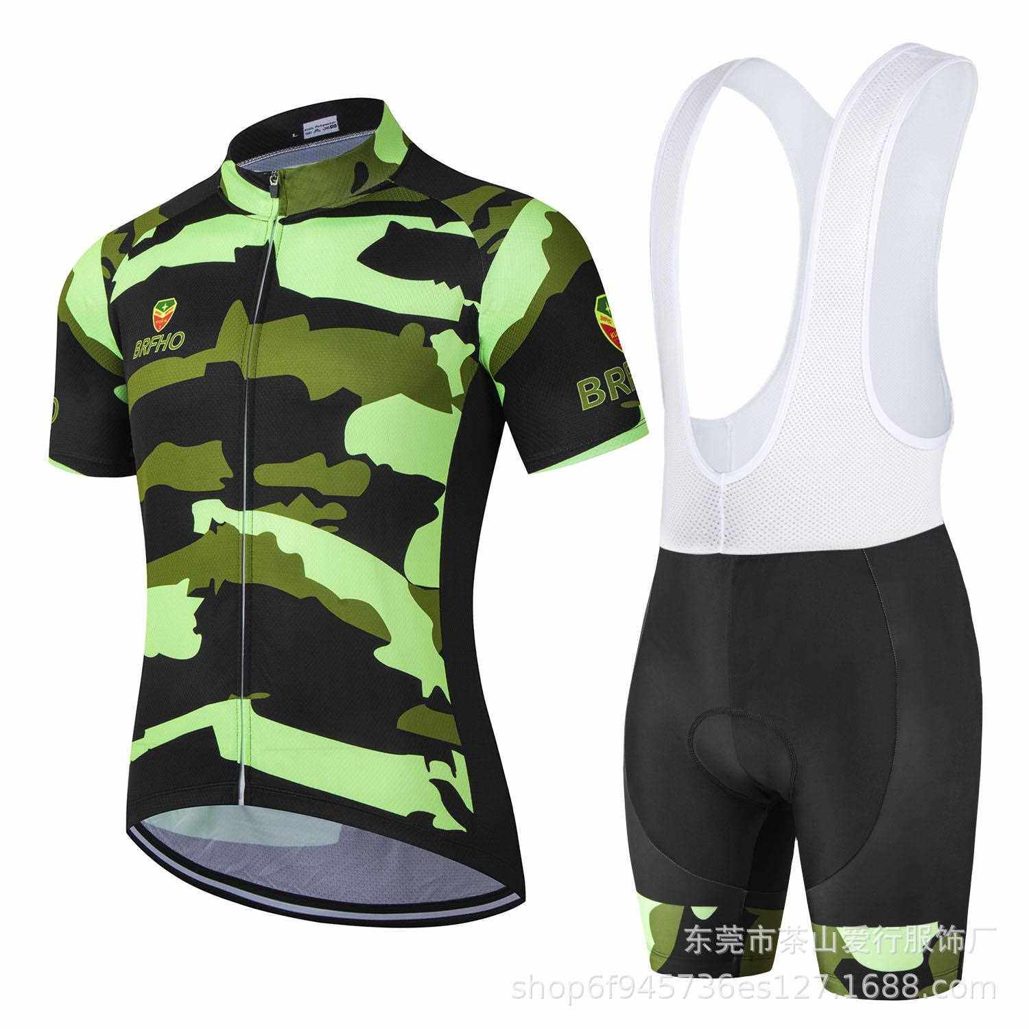 新款直销2024新款夏季骑行服男山地车白色短袖上衣竞技公路自行车