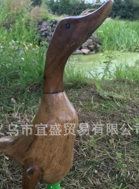 新款直销跨境鸭子彩色鞋子摆件家居庭院创意艺术套装鸭子可爱鸭子