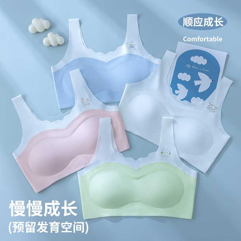 新款直销少女内衣女发育期小学初高中学生文胸女童中大童裹胸无痕