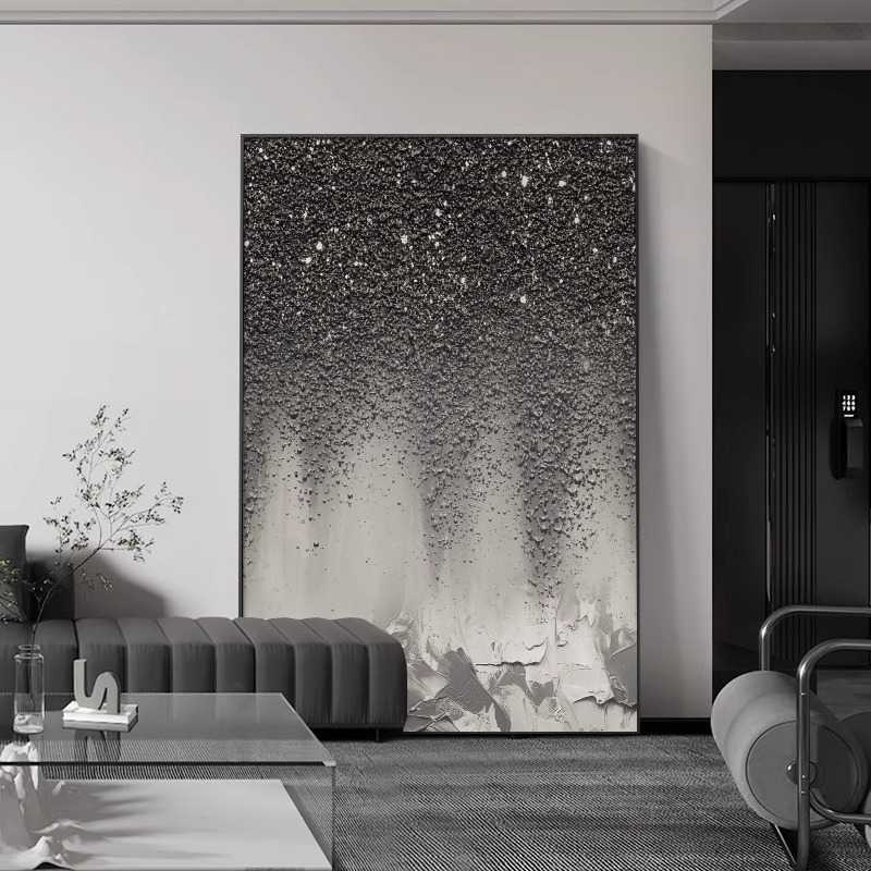 新款直销抽象星空客厅装饰画高级感肌理沙发背景墙挂画个性创意大图片