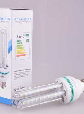 新款直销led灯泡螺口3U型玉米灯E27照明4U节能灯泡球泡灯超亮暖白