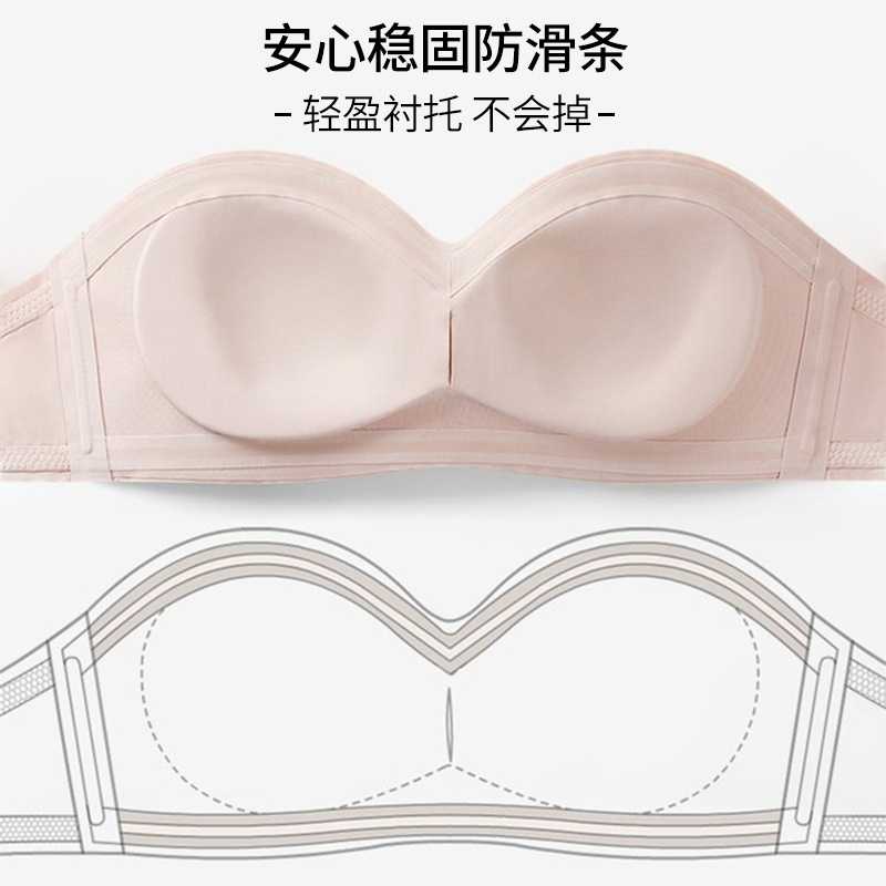 新款直销族酷生活桔内无肩带抹胸内衣防滑无钢圈文胸小胸聚拢内衣