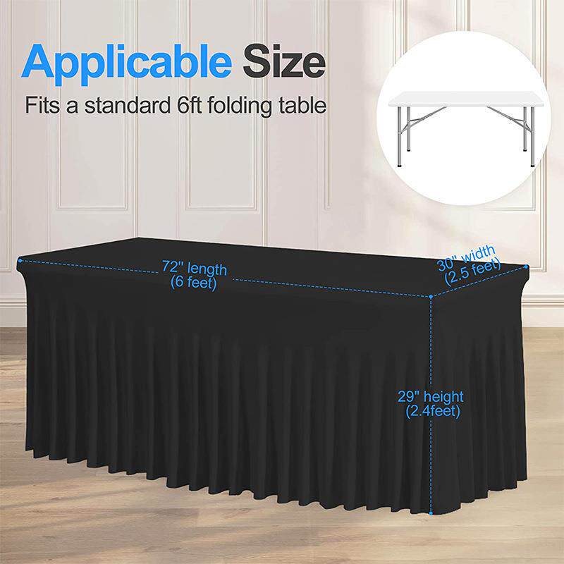 新款直销跨境弹力桌套桌裙婚庆宴会太阳裙长方形裙摆会议办公弹力