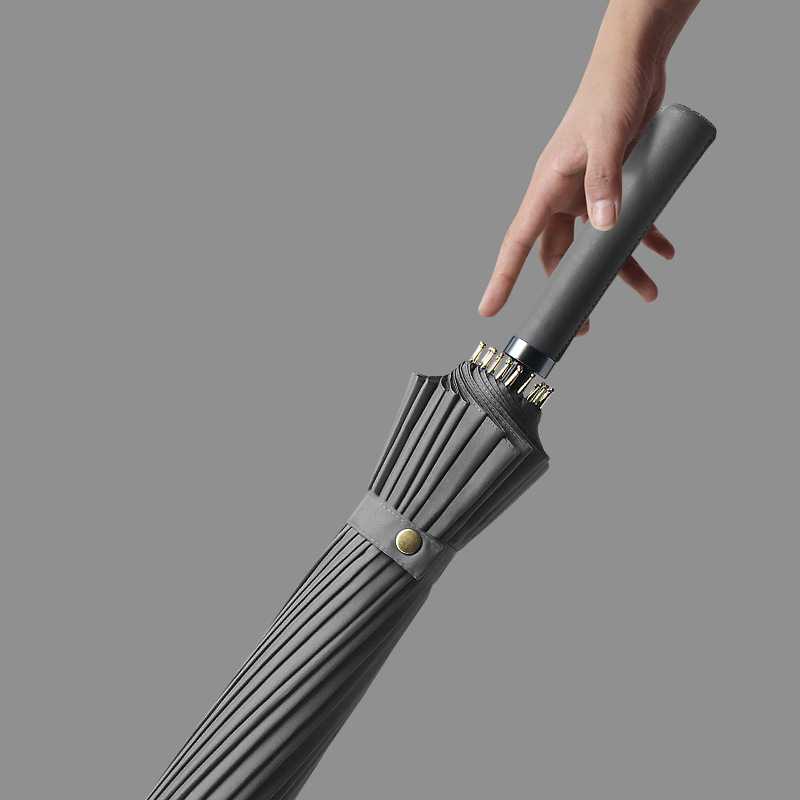 新款直销24骨长柄雨伞大号双人伞配色直柄防风商务雨伞可加印LOGO