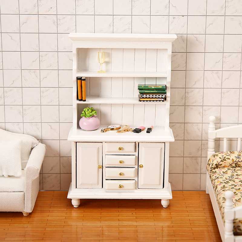 新款直销1:12娃娃屋dollhosue迷你家具模型材料微缩场景书房书柜