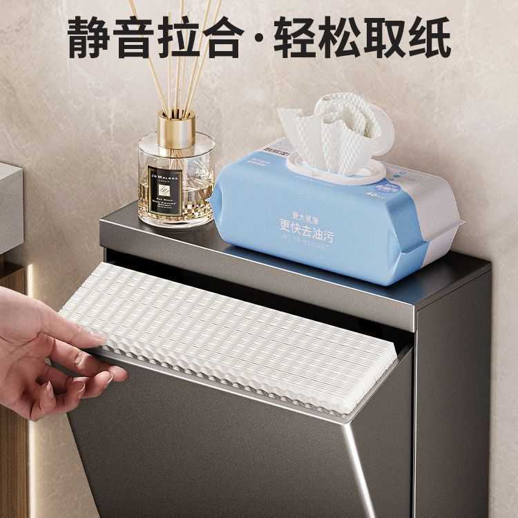 新款直销枪灰卫生间纸巾盒厕所卫生纸置物架厕纸盒免打孔防水卷纸