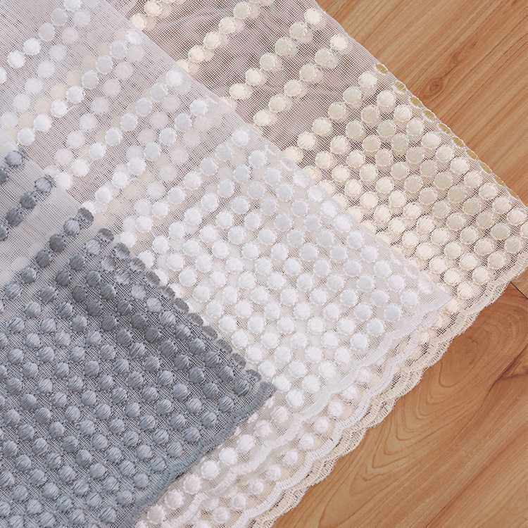 新款直销卧室窗帘 清新圆点波点绣花窗帘纱 卧室窗帘刺绣窗纱窗帘,居家布艺,窗纱,淘宝优惠券,粉丝福利购,淘宝优惠卷