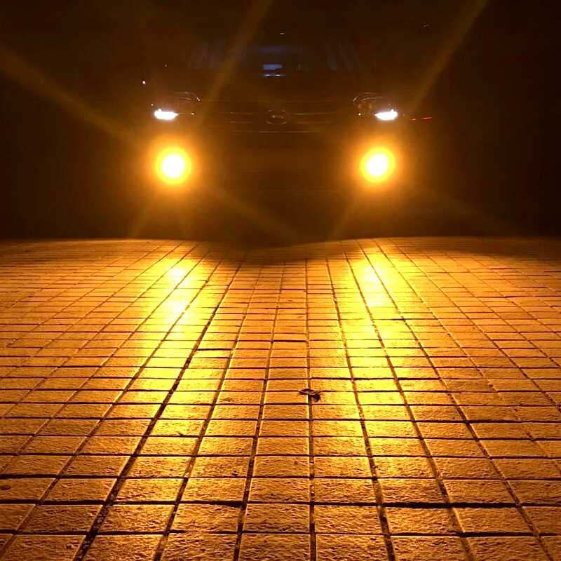 新款直销X5直销汽车LED前雾灯高亮 远近黄白光双色led改装大灯h3H