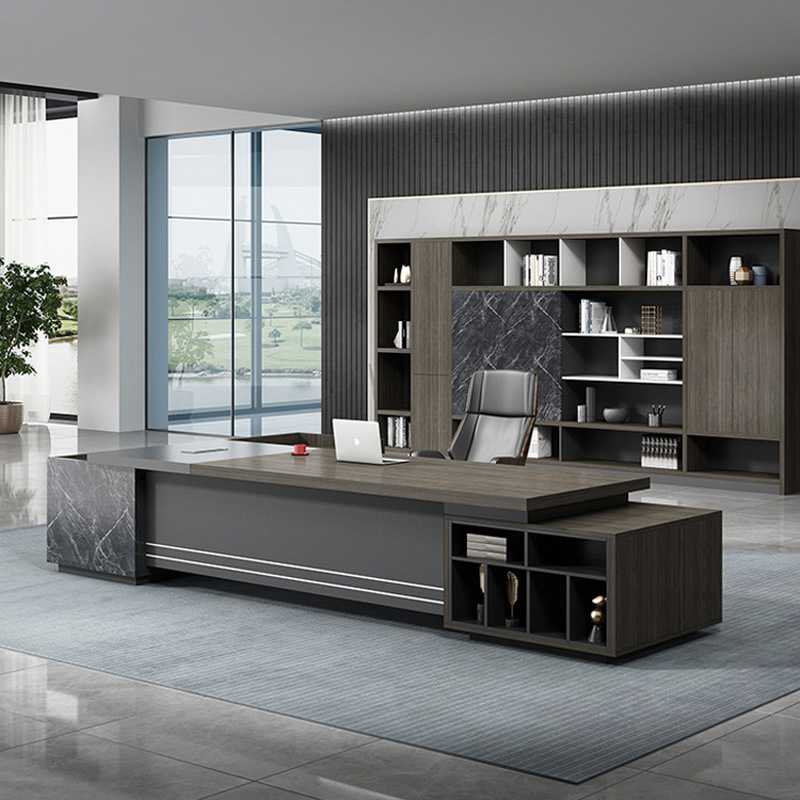 新款直销办公家具简约现代时尚老板桌组合办公室办公桌新中式总裁