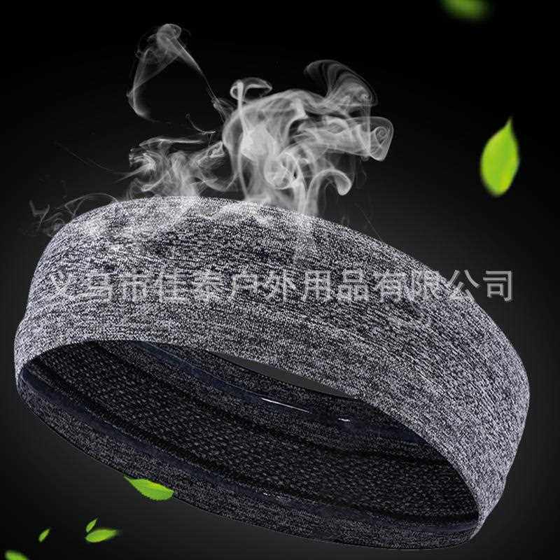 新款直销运动头巾男硅胶发带简约吸汗头跑女士慢跑装备跑步头戴导