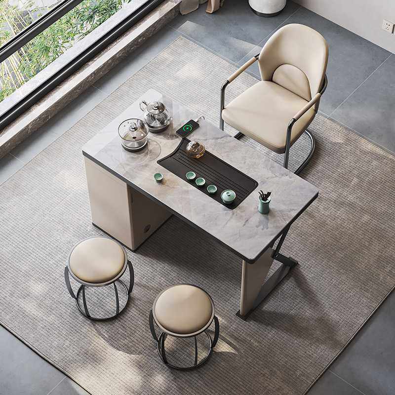 新款直销茶桌全套茶台简约新中式家用实木岩板桌椅组合带全套精美,住宅家具,家用茶台/茶桌,淘宝优惠券,粉丝福利购,淘宝优惠卷