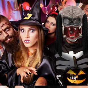 新款直销独立站爆款铁血战士摩托头盔万圣节cosplay面具道具8