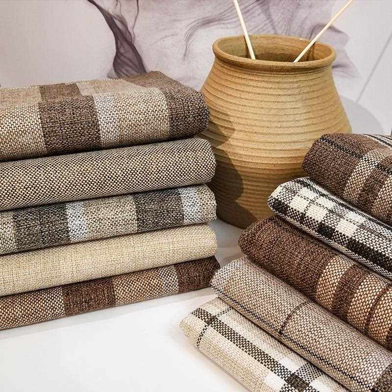 新款直销粗亚麻布料加厚 棉麻布料全涤仿麻布料坐垫盐包手袋 沙发