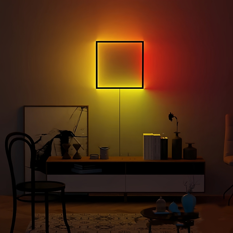 RGB幻彩壁灯跨境出口卧室客厅床头艺术现代简约LED壁灯酒店软装灯
