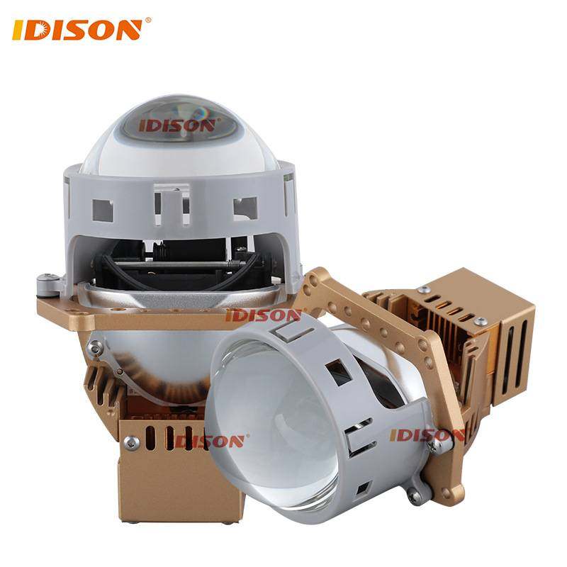 跨境汽车铝合金透镜3寸双光大灯大功率高亮聚光LED高清透镜大灯