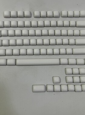 87/91+键馒头无刻键帽极简白色原素材键帽moa高pbt热升华机械键盘