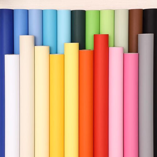 纯色贴纸墙纸彩色柜子防水潮壁纸