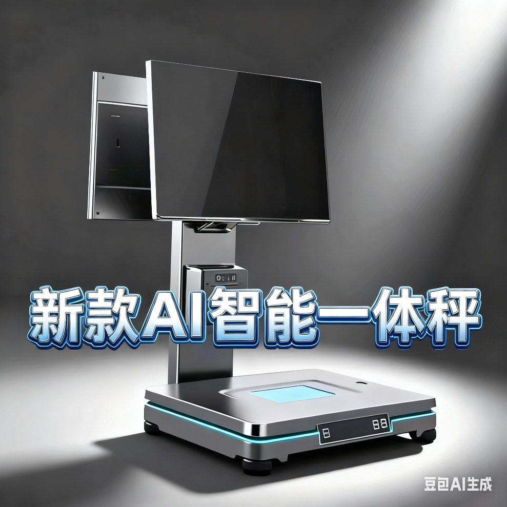 新款AI智能识别电子秤商品识别一体称双屏电子秤体内置打印机生鲜