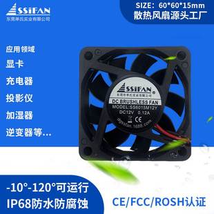 24V帕灯专用风扇 12V 低噪音大风量 厂家直销DC6015散热风扇