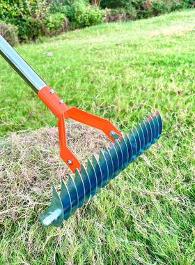 可拆卸草坪枯草耙 茅草耙 园林落叶耙松土器 土壤耙Thatch Rake