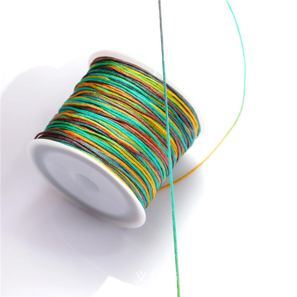 饰品材料段染彩色72号玉线30米渐变色手链编织绳手工串珠线珠