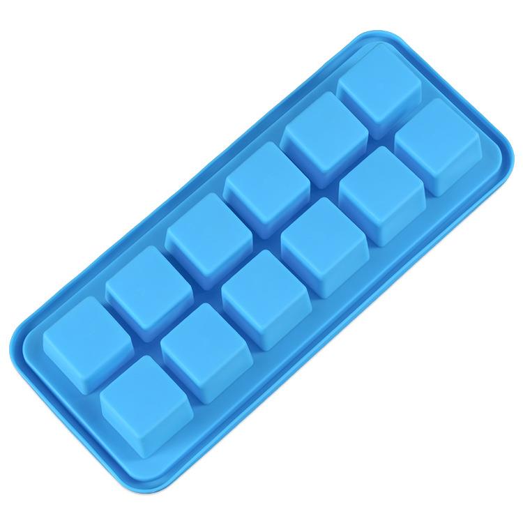 方块高克重硅胶冰格模具12格冰格制冰盒家用冰箱自制速冻器做冰块