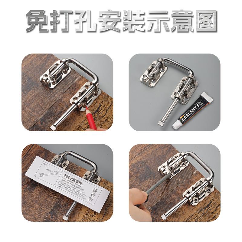 厂家316不锈钢插销门锁 加厚门栓门扣橱柜抽屉销扣插销门锁