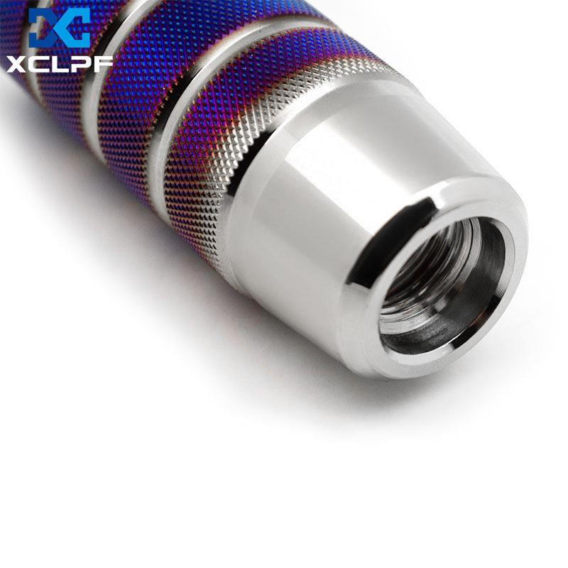 汽车改装手动挡防滑铝合金滚花排挡头换挡杆幻彩烤蓝档位把头手柄