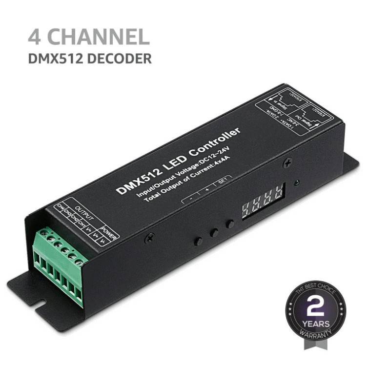 工厂直销  恒压DMX512解码器 4通道DMX解码器 长条显示屏解码器