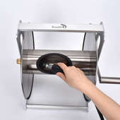 洗车机高压管收纳架不锈钢水管车高压水泵管收纳车高压水枪卷管器