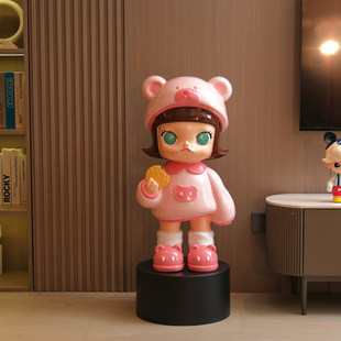 网红茉莉画家居公主卡通客厅电视柜沙发旁装 饰品molly落地大摆件