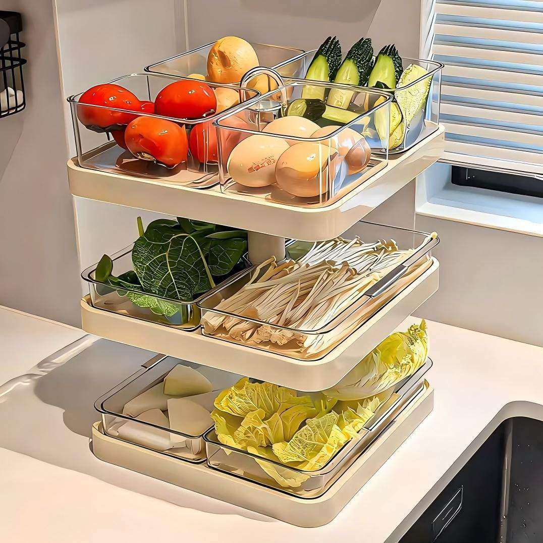 厨房备盘子收纳层架分格多层火锅盘子可旋转家用蔬菜拼盘置物架托,厨房/烹饪用具,配菜/备菜盘,淘宝优惠券,粉丝福利购,淘宝优惠卷