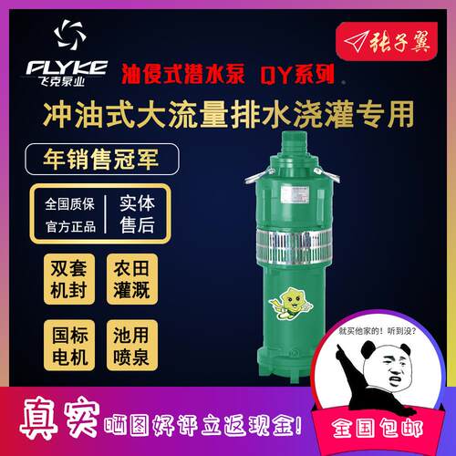 【奥冠迪】飞克QY系列喷泉井用潜水泵农用灌溉油浸泵工业矿山排涝