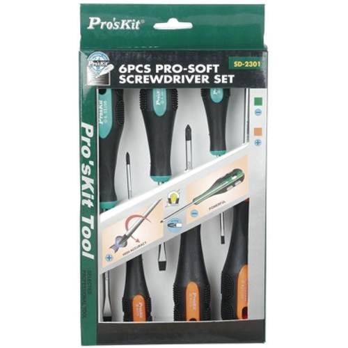 proskit台湾宝工SD-2301双色软柄十字一字螺丝批螺丝刀起子组套装