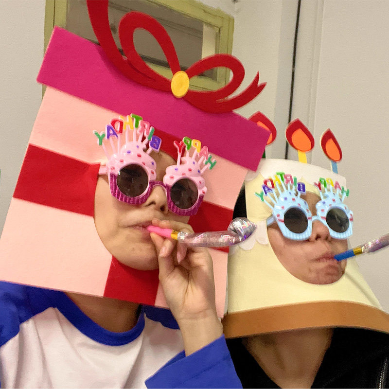速发生日头套拍照道具男孩生日氛感围场景布装置饰搞怪惊喜